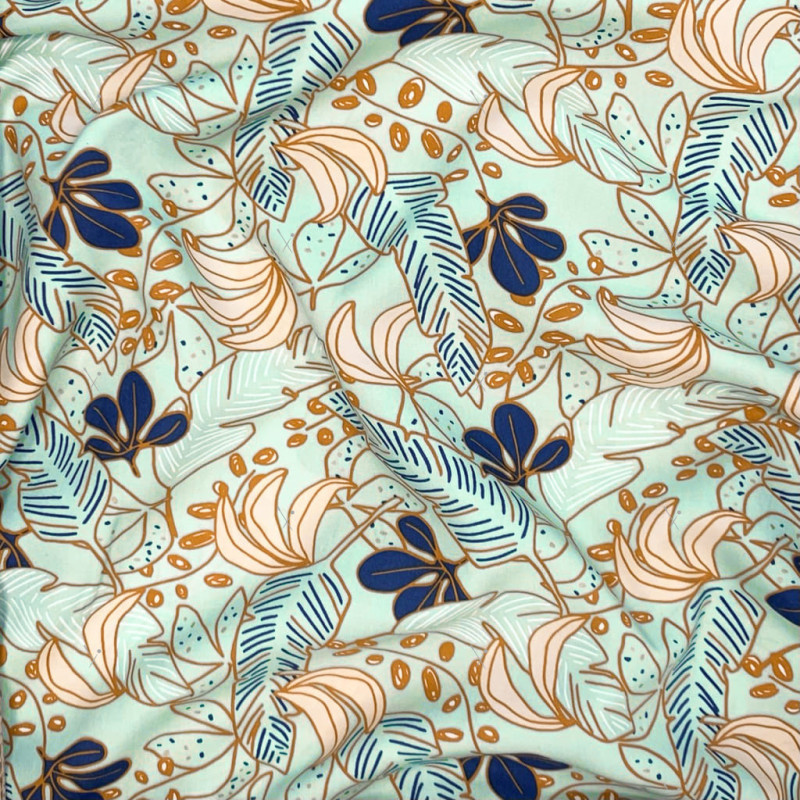 Printed Viscose GUZALOR Celadon / Gold22